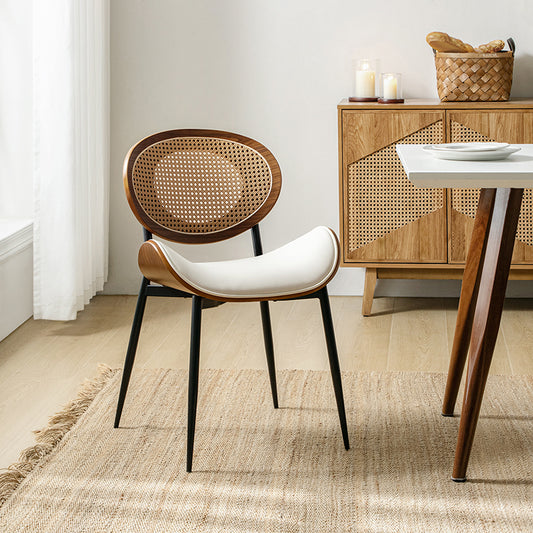 Flora Esstischstuhl mit gebogener Holzrückenlehne und Kissen 2er-Set