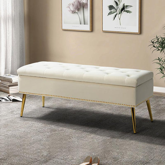 Lenore Upholstered Storage Bench - HULALA HOME