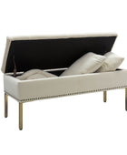 Egmund Upholstered Flip Top Storage Bench