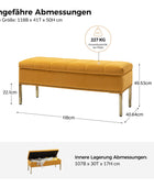 Egmund Upholstered Flip Top Storage Bench
