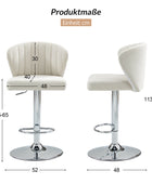 Troy Velvet Drehbarer Barhocker – Höhenverstellbar & Modernes Design