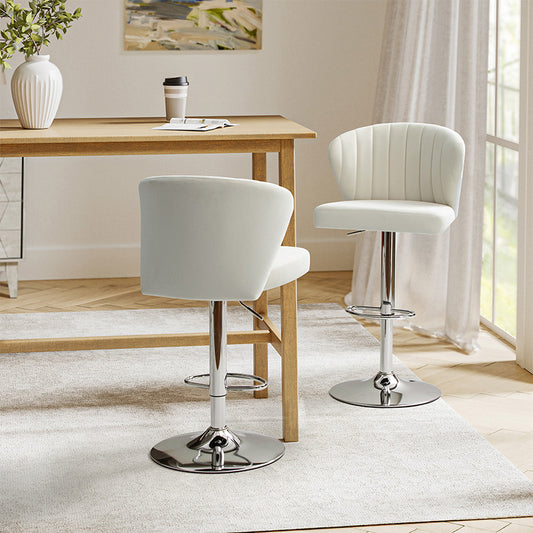 Troy Velvet Drehbarer Barhocker – Höhenverstellbar & Modernes Design