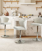 Troy Velvet Drehbarer Barhocker – Höhenverstellbar & Modernes Design