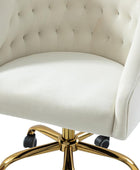 Penelope Velvet Tufted Office Chair - Hulala Home