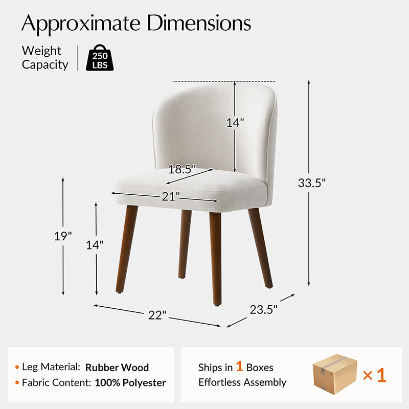 Celeste Mid- Century Ergonomische Unterstützung Esszimmerstuhl