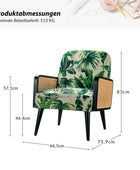 Elva Handgefertigter Rattansessel mit Massivholzrahmen