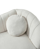 Emilio Loveseat mit goldenen Beinen und Plüschkissen
