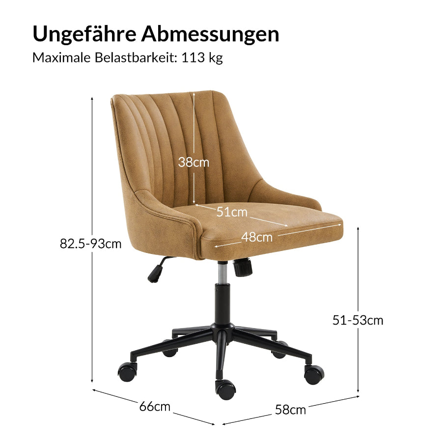 Sebastian Höhenverstellbarer & schlanker Komfort-Bürostuhl