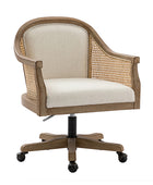 Audrey Rattan Task Chair - Drehbarer Sockel und geschwungene Sitzform