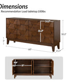 Kamu 60“ Sideboard: Stilvolles Schuhaufbewahrungsschränkchen für den Eingangsbereich
