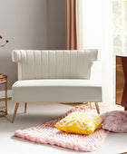 Megara Samt Armloses Wingback-Zweisitzer-Sofa