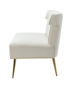 Megara Samt Armloses Wingback-Zweisitzer-Sofa