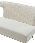 Megara Samt Armloses Wingback-Zweisitzer-Sofa