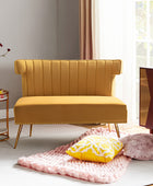 Megara Samt Armloses Wingback-Zweisitzer-Sofa
