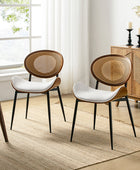 Flora Esstischstuhl mit gebogener Holzrückenlehne und Kissen 2er-Set