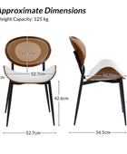 Flora Esstischstuhl mit gebogener Holzrückenlehne und Kissen 2er-Set