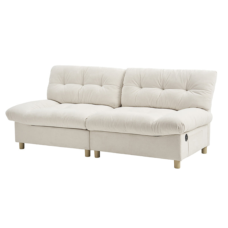 Hilario Loveseat with USB-C Ports, Storage & Tufted Design