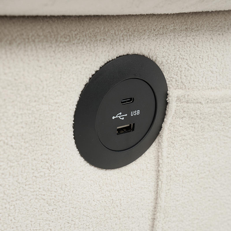 Hilario Loveseat with USB-C Ports, Storage & Tufted Design