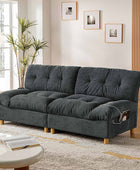 Loveseat with USB-C Ports, Storage & Tufted Design