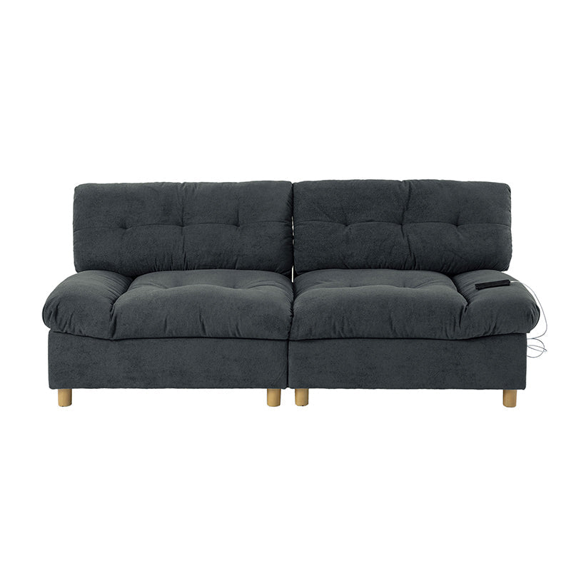 Hilario Loveseat with USB-C Ports, Storage & Tufted Design