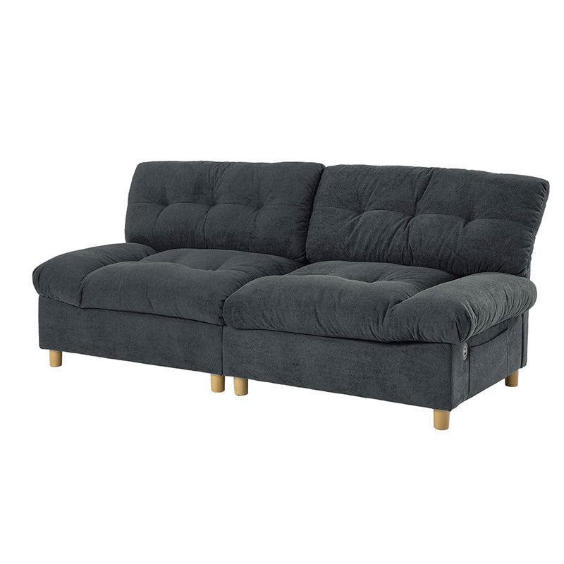 Hilario Loveseat with USB-C Ports, Storage & Tufted Design