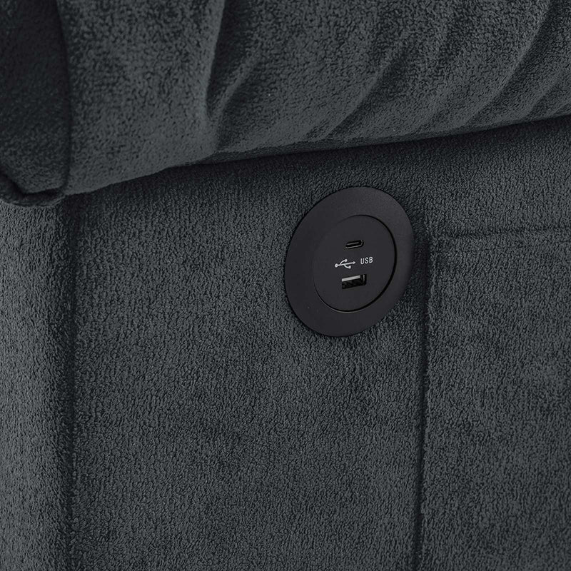 Hilario Loveseat with USB-C Ports, Storage & Tufted Design