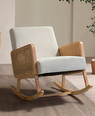 Yamat Velvet Rocking Chair with Cane Arms - Hulala Home