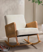 Yamat Velvet Rocking Chair with Cane Arms - Hulala Home