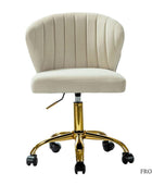 Chandra Velvet Office Chair - HULALA HOME