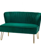 Ainhoa Velvet Loveseat with Hairpin Legs - Hulala Home